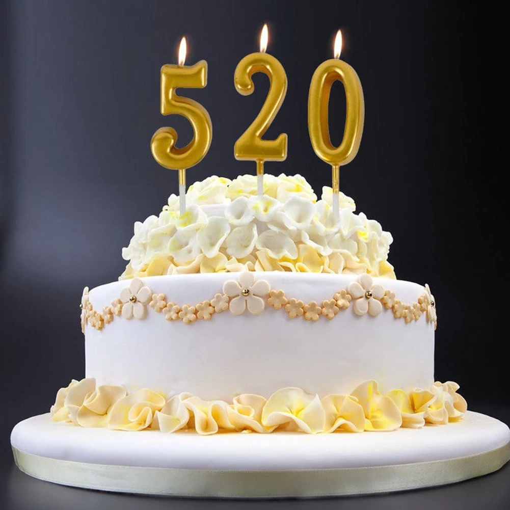 Арабские цифры 0-9 восковые свечи цифровой Топпер для торта дети с днем рождения свечи для торта вечерние украшения свечи для торта