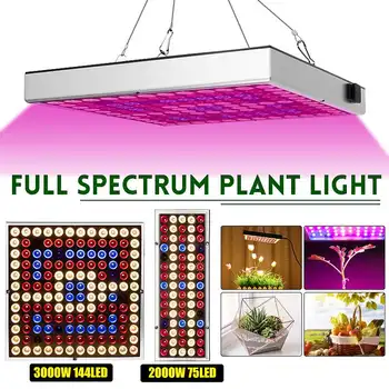 

3000W 144LED Grow Light Full Spectrum Greenhouse Hydroponic Office Indoor Grow Lights Flower Veg Growing Lamp Gardening Supplies