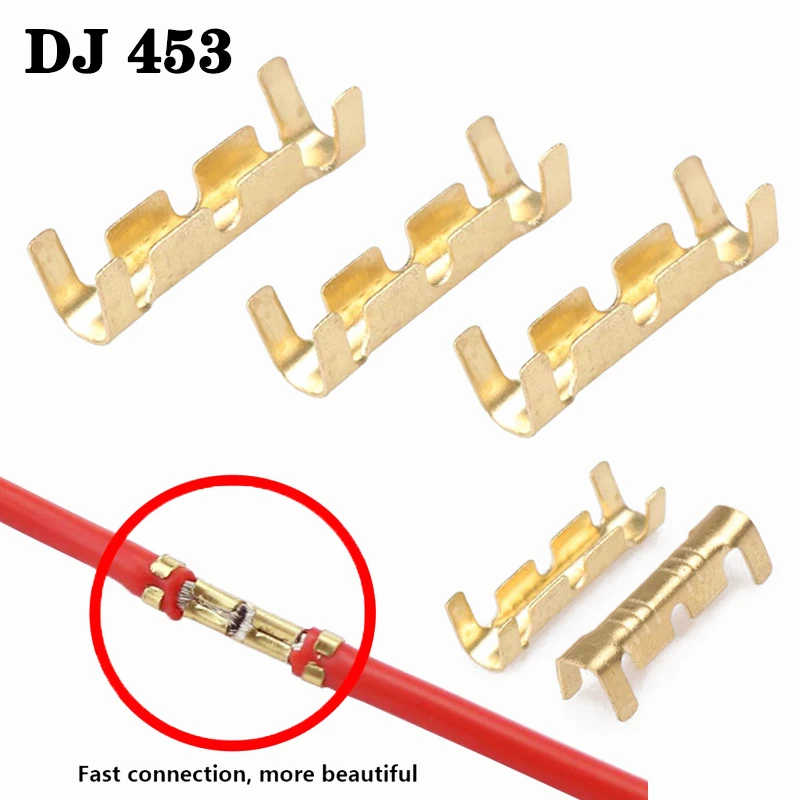 

DJ 453 U-shaped Splice Terminal Tab Wire Connector Crimping Button Cold Terminal Small Teeth Fascia Terminal 0.3-1.5mm2
