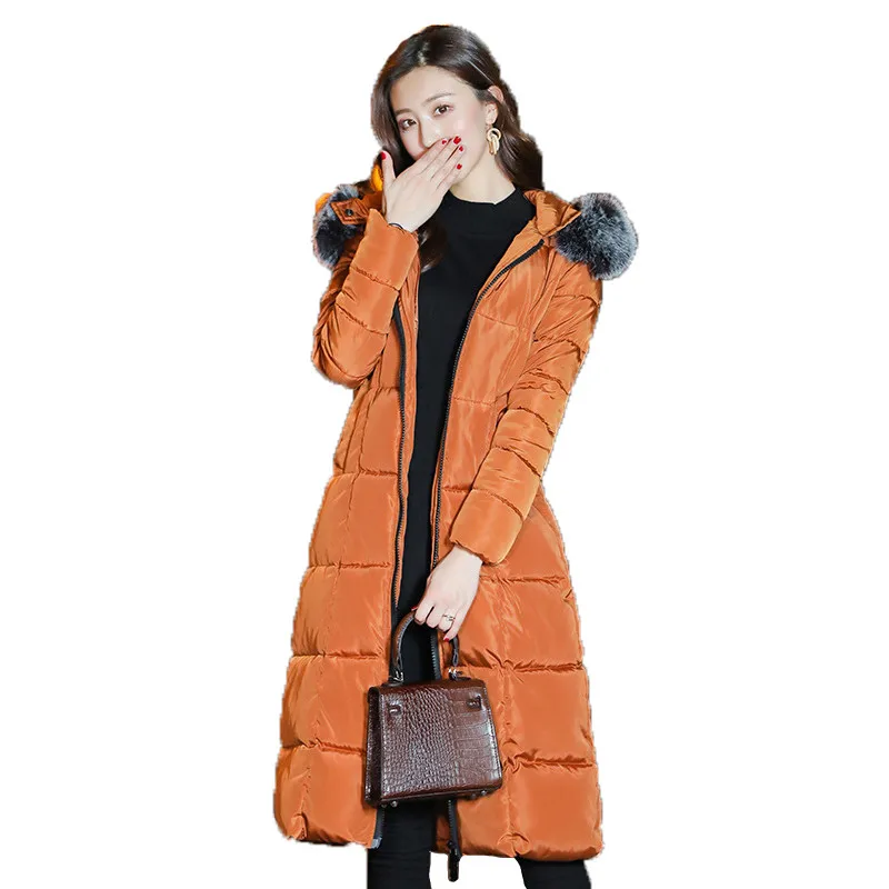

Parka coat women white red black plus size loose top 2019 autumn winter new long sleeve fashion plus thick warmth clothing LR580