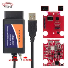 OBD2 ELM327 V1.5 Pic18f25k80 ELM327 USB чип FTDI с переключателем для Forscan HS CAN/ms CAN автомобильный диагностический инструмент