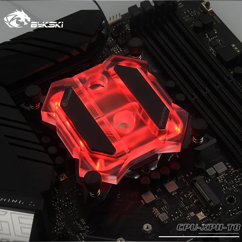 Bykski Процессор воды блок для Intel LGA 1150 1151 1155 1156, 2011,2066, Процессор кулер 5v 3pin, 12v 4pin Процессор-XPH-T8
