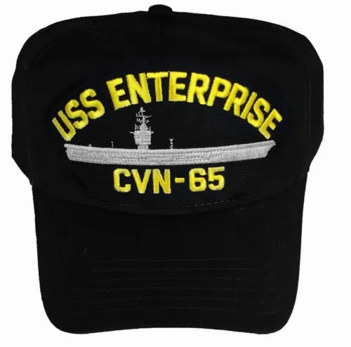 

Printed USS ENTERPRISE CVN-65 HAT CAP USN NAVY SHIP BIG E AIRCRAFT-CARRIER NUCLEAR POWER