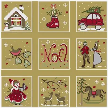 

Christmas Carnival Day patterns Counted Cross Stitch 11CT 14CT DIY Chinese Cross Stitch Kits Embroidery Needlework Sets