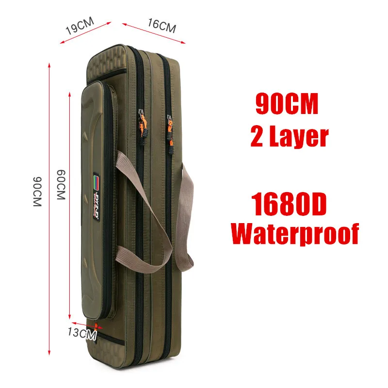 2/3/4 Layer Fishing Rod Bag Tackle Backpack Fish Bait Reel Pole Case  Storage 100/120CM Waterproof Fishing Accessories Gear Pesca