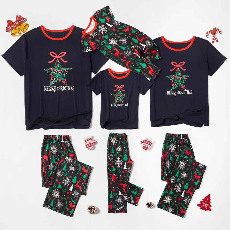 New Christmas Pajamas Parent-child 