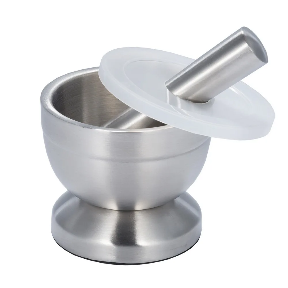 

Crusher Kitchen Tool Grinding Bowl Mortar Pestle Set Stainless Steel Garlic Herb Spice Mixing Grinding Crusher Bowl Mill Grinder