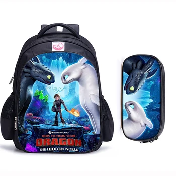 

16 Inch How to Train Your Dragon 3 Children School Bags Orthopedic Backpack Kids School Boys Girls Mochila Infantil Catoon Bags