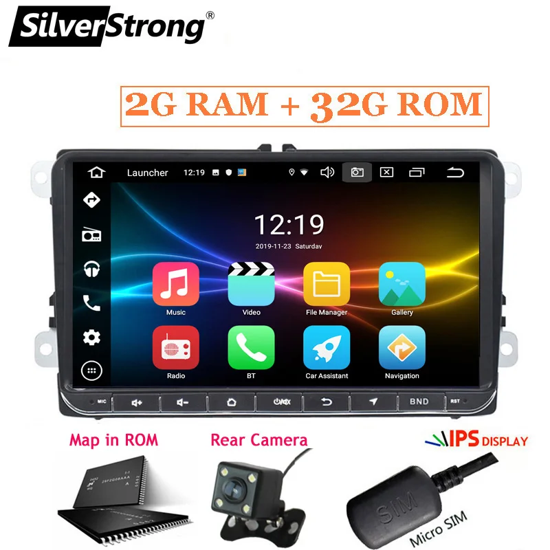 SilverStrong 9 дюймов ips матрица Android9.0 автомобильный DVD для VW Passat mk5 Golf6 для Polo Android Радио RDS TPMS-902BM3 - Цвет: 902BM3-2G32G