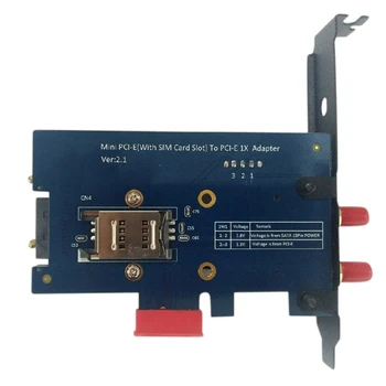 

Mini PCI-E PCI Express to PCI-E 1X Adapter with SIM Card Slot for 3G/4G/LTE and WiFi