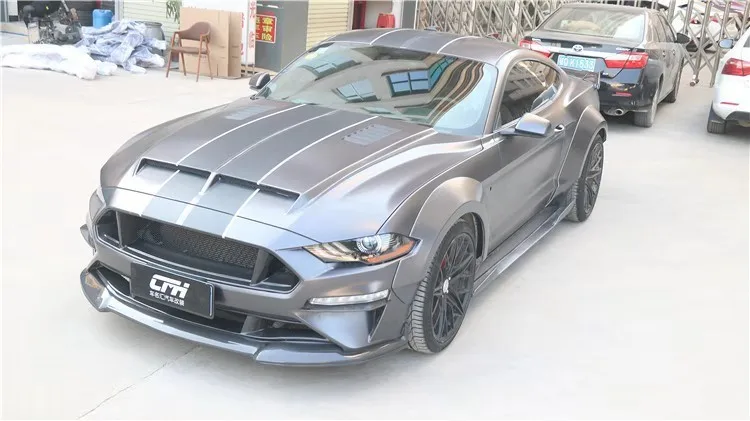 Carbon Fiber Front Bumper Lip Spoiler Auto Car Diffuser Fits For Ford Mustang