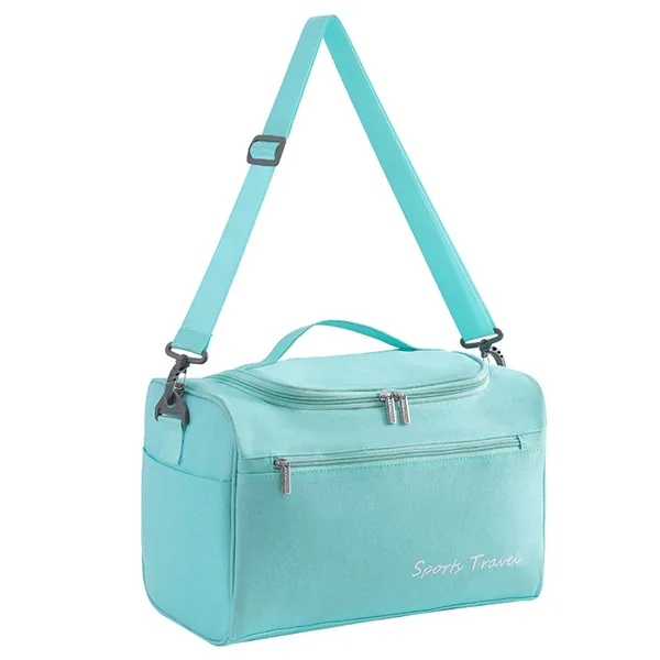 Мужская сумка для путешествий на плечо, Женская милая сумка для девочек, дорожная сумка для выходных, косметическая сумка-Органайзер, переносная сумка для багажа - Цвет: Небесно-голубой