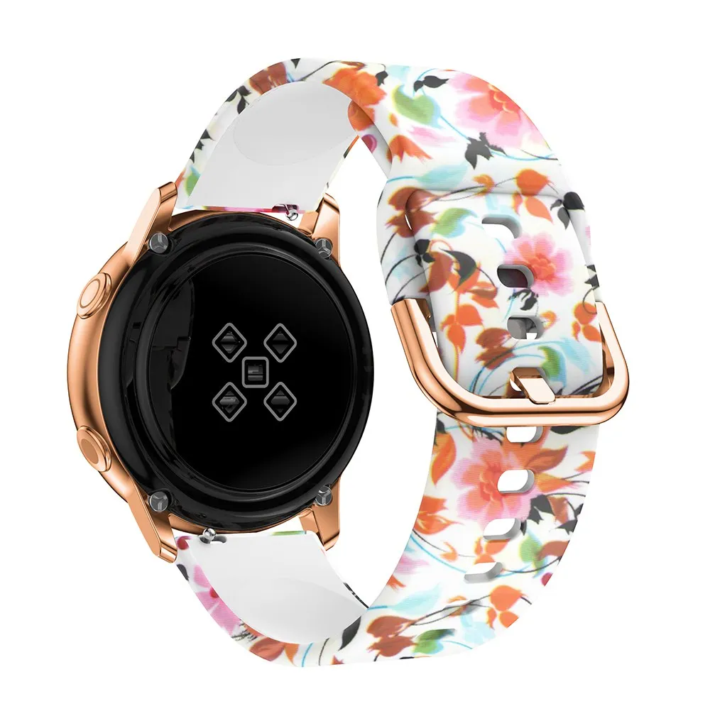 Спортивный женский ремешок для часов samsung Galaxy Watch 42 мм/Активный 40 мм сменный силиконовый ремешок для запястья с резиновым ремешком
