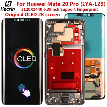 

OLED Display For Huawei Mate 20 Pro LCD Display With Frame Fingerprint 2K Touch Screen Replacement For Mate 20 Pro Original LCD