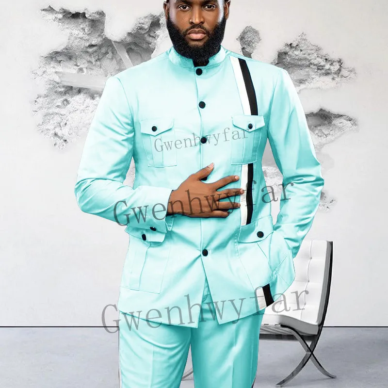 Gwenhwyfar Fashion Summer White Groom Tuxedos Wedding Suits For Wedding 2Piece Men Blazers Slim Fit Costume Homme (Jacket+Pants)
