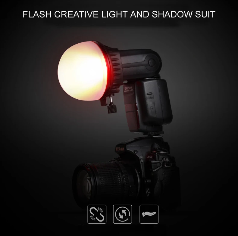 Triopo Flash Difusor de Cúpula Magnética Bola