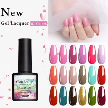 

Clou Beaute Glitter Gel Polish UV 8ml Nail Art Gel Semi Permanent Soak Off Series Set For Manicure Gel Varnish Top Coat