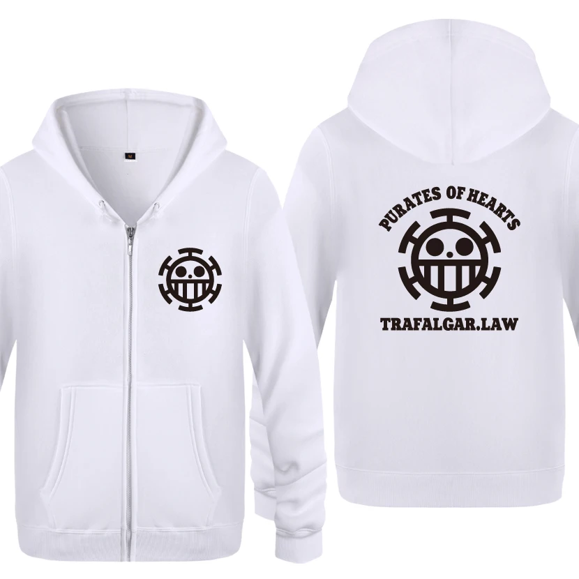 Аниме one piece толстовки мужские мужские s молния с капюшоном флисовые толстовки кардиганы