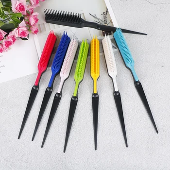 

1PC Multicolor Dye Comb Fashion Design Salon Anti-static Combs Professional Hairdressing Dense Comb Hair Random