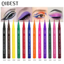 

QIBEST Colorful Eyeliner Set Eye Makeup Kit 12 Color Waterproof Long-lasting Makeup Cat Eye Liquid Eyeliner Pencil Cosmetic