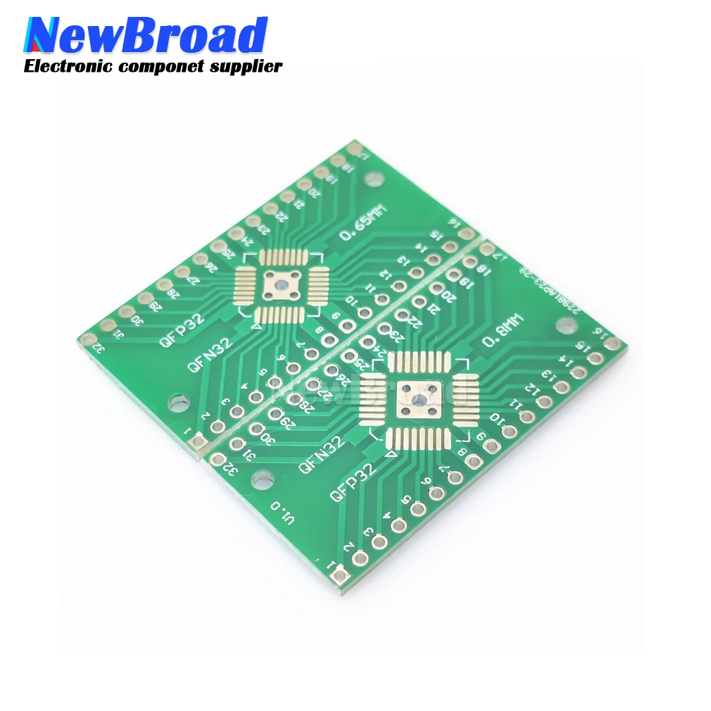 5 шт. HTQFP QFN32 к DIP32 0 8/0 65 мм QFP32 PQFP LQFP Адаптерная Пластина | Электронные компоненты и