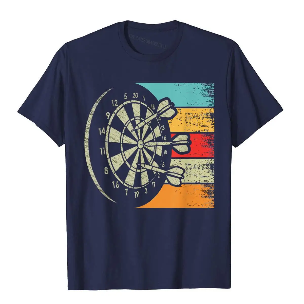 Vintage Darts Dartboard Bullseye Arrow Dart Lovers T-Shirt__B13930navy
