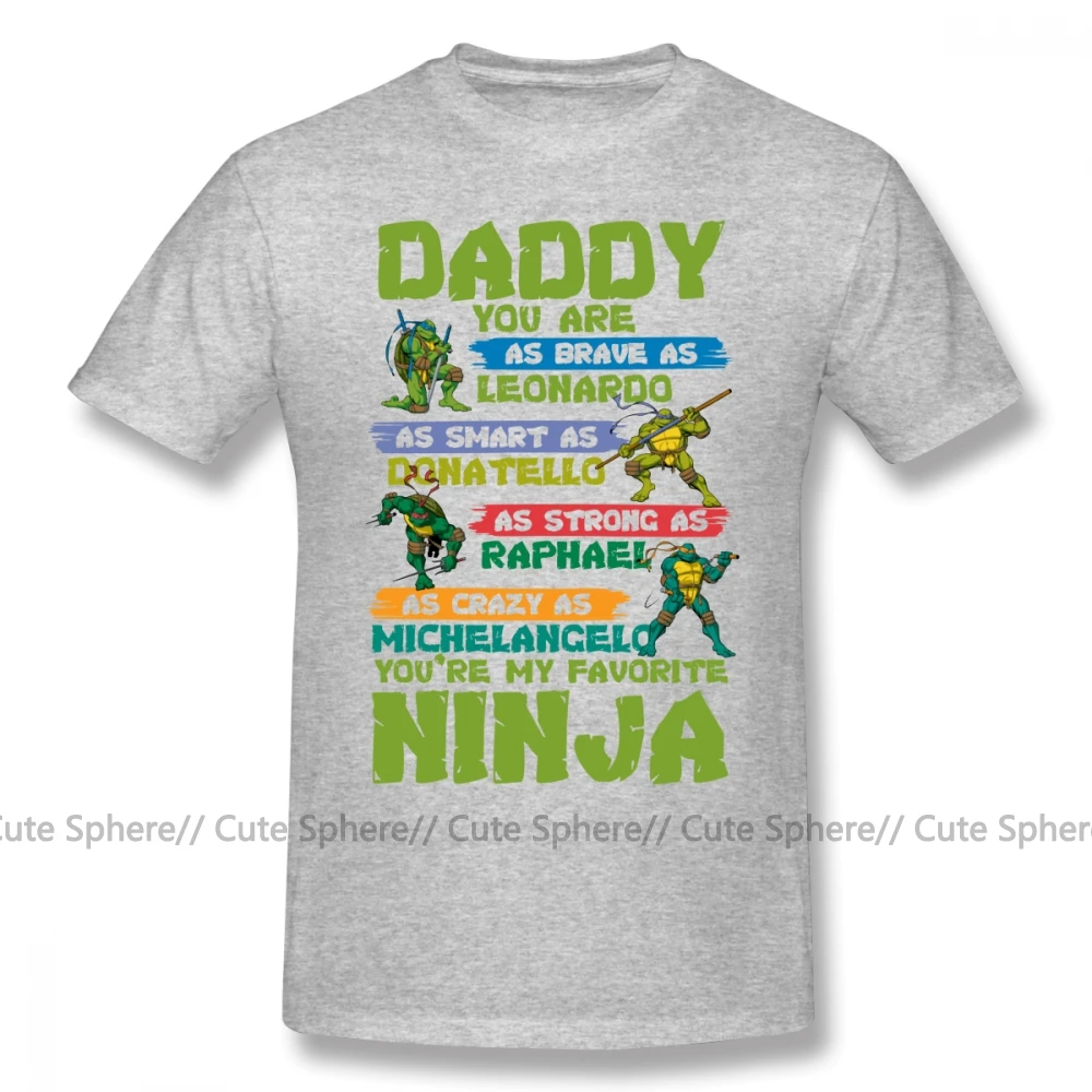 Футболка Ninja Daddy Ninja, футболка с графикой, потрясающая футболка, Повседневная футболка с коротким рукавом, плюс размер, Мужская футболка из 100 хлопка
