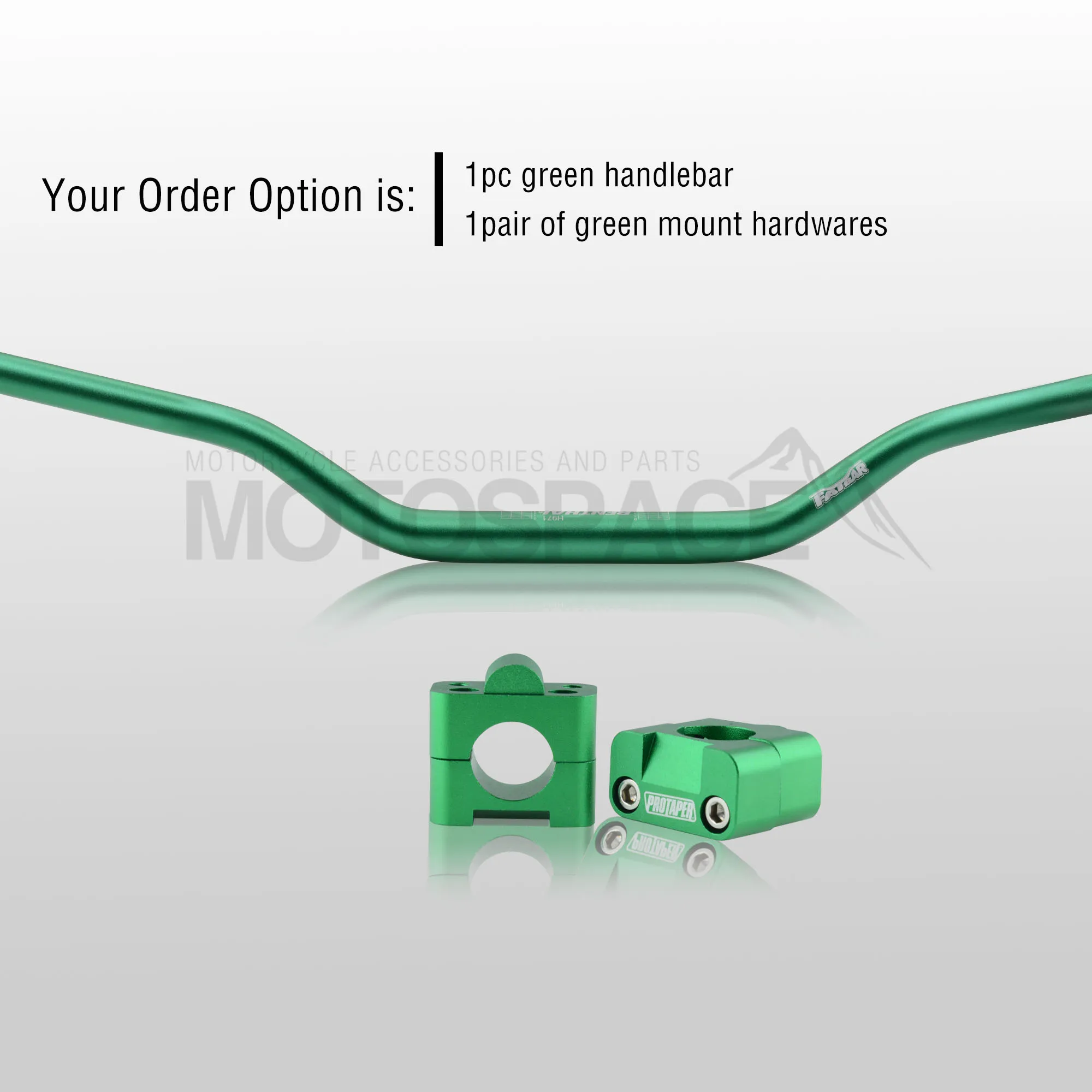Green Combo2 Руль для Pro Taper Pack Bar 1-1/" Renthal Fatbar Колодки Ручки Pit Pro Racing Dirt Pit Bike мотоцикл с адаптер cnc - Цвет: Green Combo2