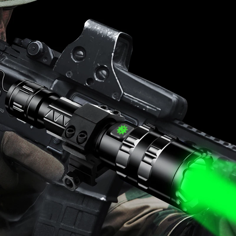 FX-DZ901002 Hunting LED Flashlight Torch powerful Tactical light Rechargeable 18650 battery Waterproof Scout flashlight