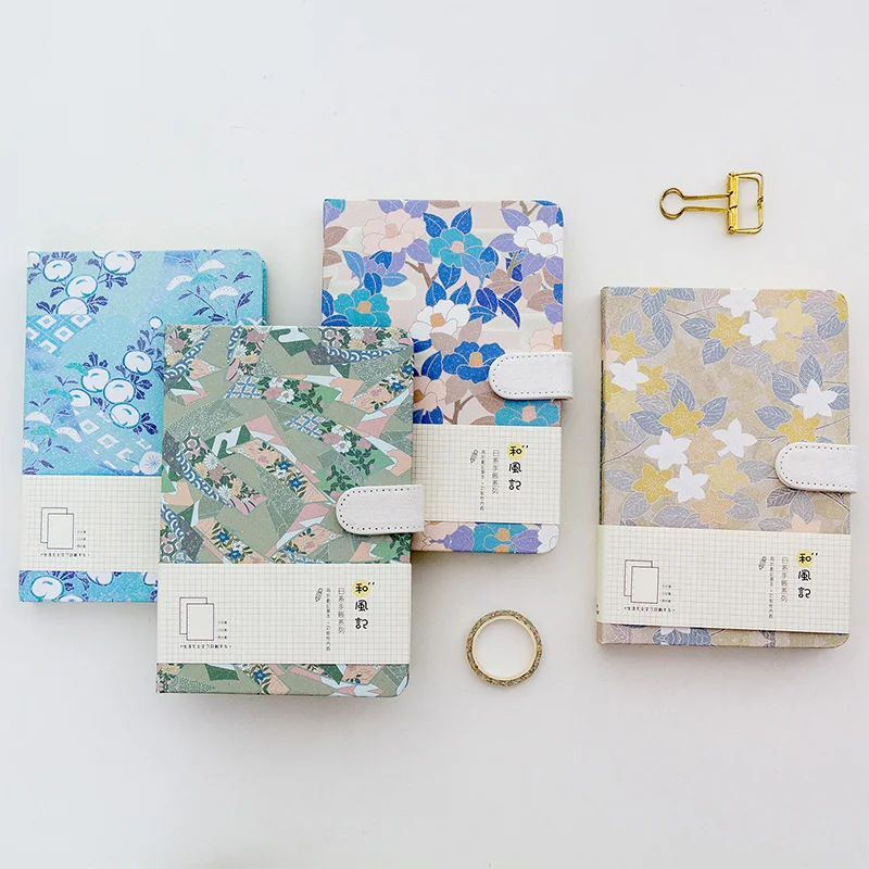 

AngelHere Store 128/256 Sheets Magnetic Button Notepad Coloring Book Pocket Book Creative Notebook Diary Student Stationery