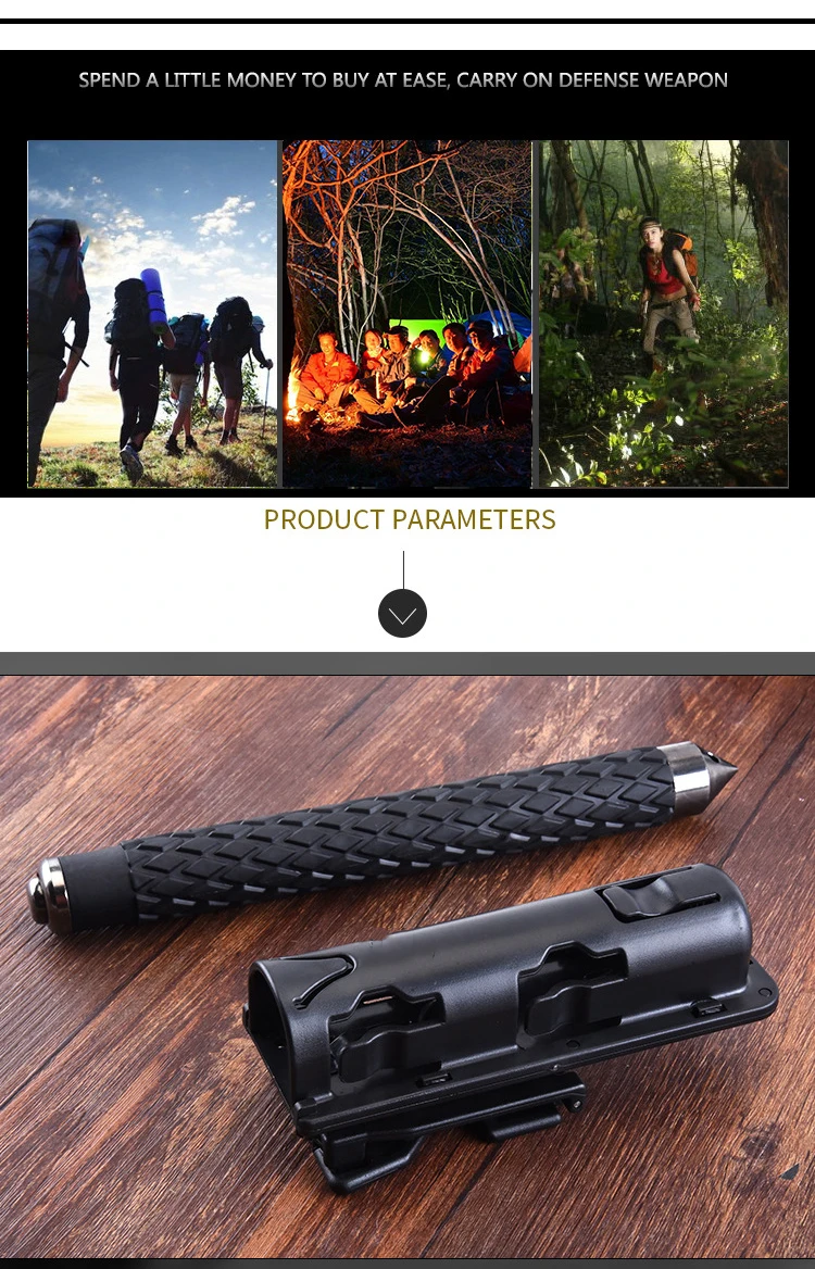 360 grad Drehung Versenkbare Taktstock Fall Holster Extensible Baton Halter EDC Selbstverteidigung Im Freien Survial Werkzeug Für 2,5-2,9 cm – Detail 16