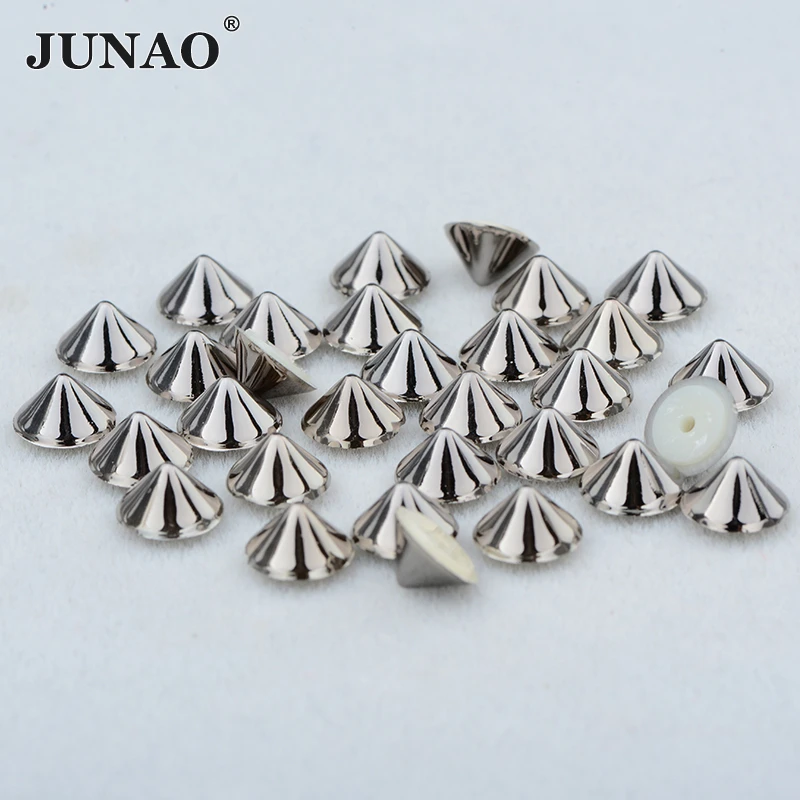 JUNAO tachuelas decorativas de plástico, Punk para ropa de cuero, artesanía, de joyas, Color negro, 8mm|Remaches de prendas| - AliExpress