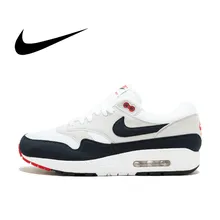 Оригинальные подлинные мужские кроссовки для бега Nike AIR MAX 1 ANNIVERSARY, классические уличные кроссовки, амортизирующие легкие удобные кроссовки 908375