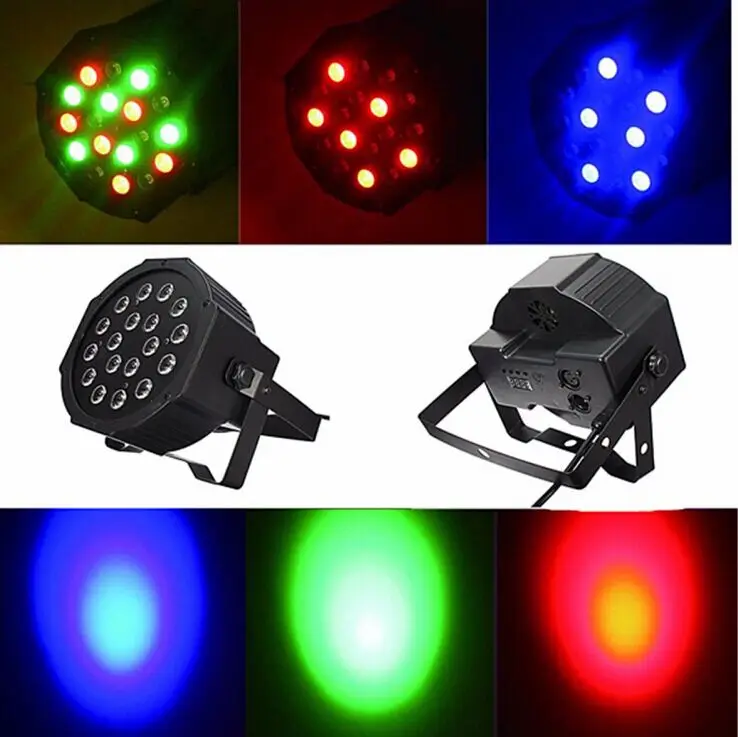 LED Par Lights 18 Led RGBW с DMX512 для клубных дискотек DJ звуковая активация шар сценический