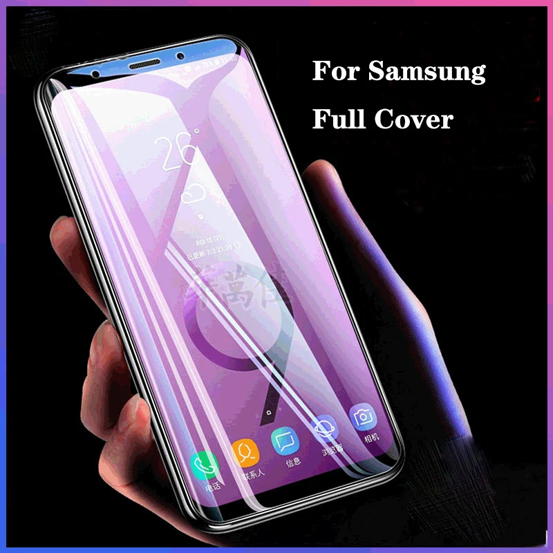 Для samsung Galaxy S10 Plus S8 S9 Plus Note 8 9 10 с инструментами полностью покрыты против отпечатков пальцев Мягкая Гидрогелевая пленка протектор экрана