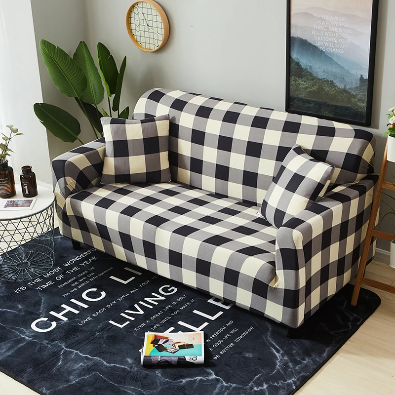 Классический плед Печать дивана чехол для дивана все включено нескользящий чехол для домашнего офиса один/два/три/четыре сиденья