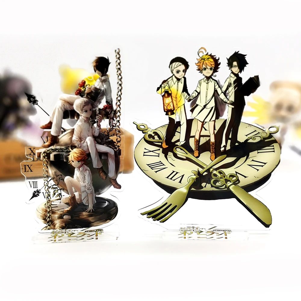 Yakusoku No The Promise Neverland Emma Normanno Ray Group Statuette In Acrilico Standee Decorazione Da Scrivania Cake Topper Anime
