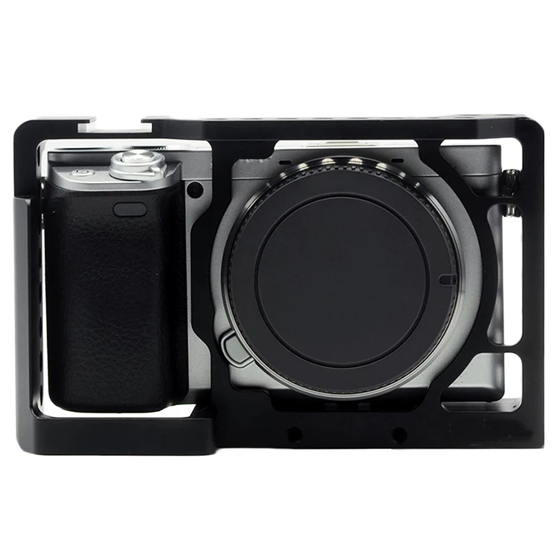 AMS-DSLR Camera Cage with NATO Handle for Sony A6400/ A6000/ A6300/ A6500 to Mount Microphone Monitor Flash Light