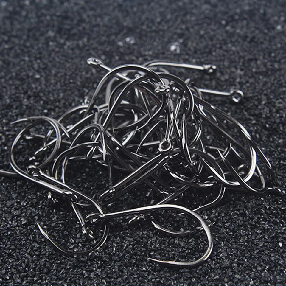 mustad Рыбалка крючок колючие рыболовные крючки 2#-10# крючок с отверстиями рыболовные крючки