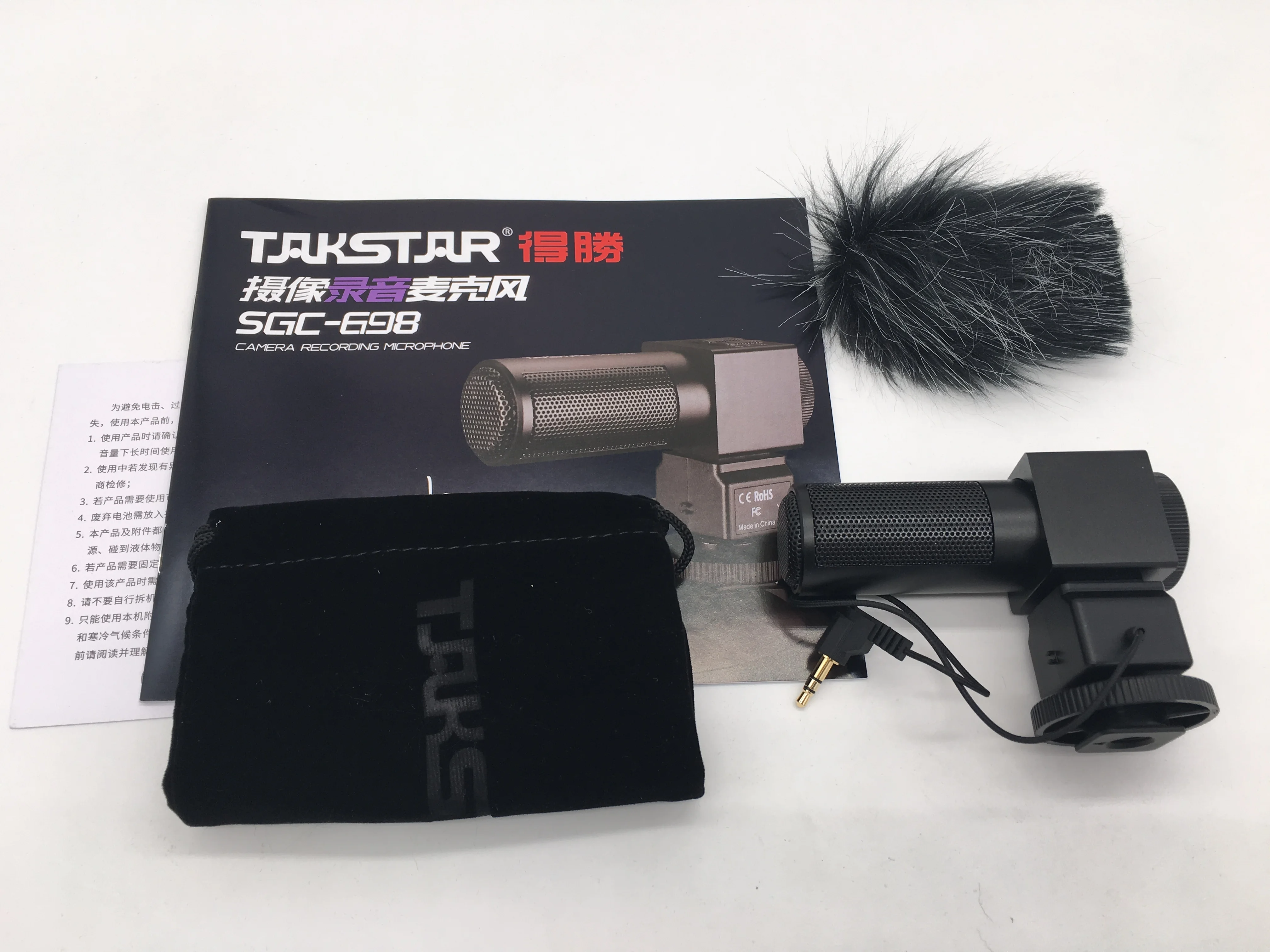 TAKSTAR SGC-698 микрофон для фотосъемки Интервью конденсаторный камера Запись микрофон с выходом 3,5 мм для Nikon Canon DSLR камеры