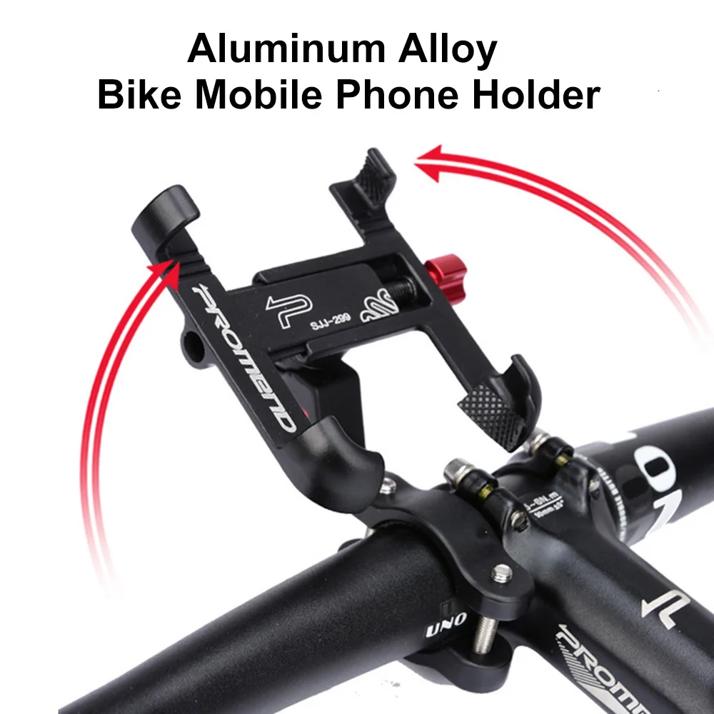 360 Rotatable Aluminum Alloy Bike Mobile Phone Holder Adjustable Bicycle Non-slip Stand Cycling Accessories |