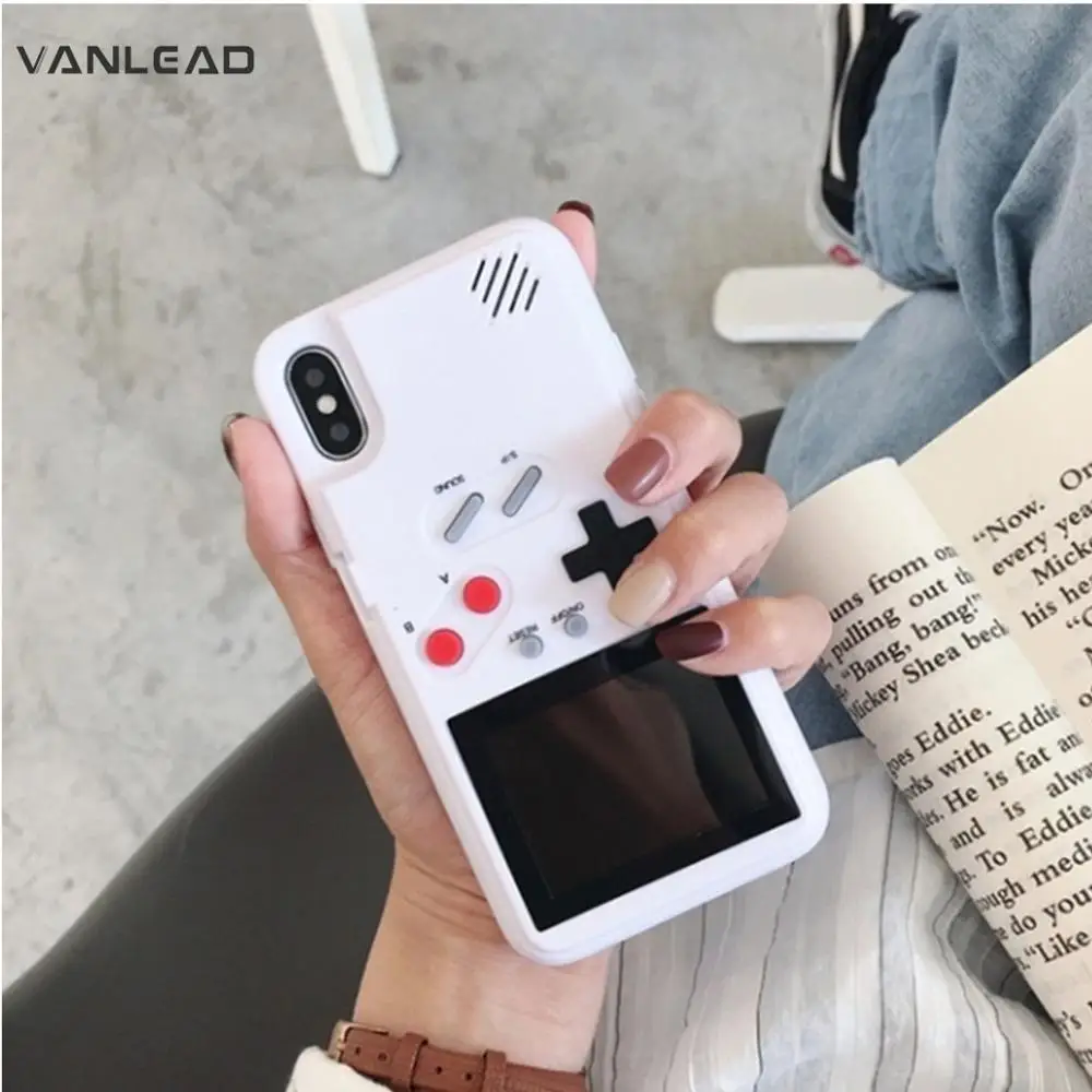 

Phone Case Cover Black Retro Game Console Case For IPhone x 6 6S Plus 7 8 Plus Anti-fall Soft Game mobile for iPhone 7 case