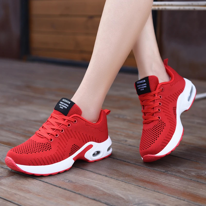 Tenis Feminino Women Tennis Shoes 2021 Hot Sale Female Red Gym Sport Shoes  Mesh Trainers Lady Flat Sneakers Woman Zapatos Mujer - Tennis Shoes -  AliExpress