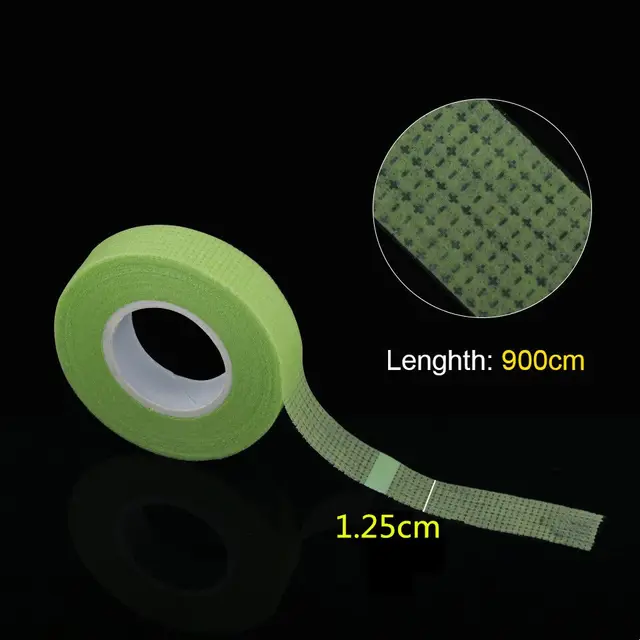 Portable Transparent Acrylic Eyelash Tape Cutter Colorful Cutter PE Medical Tapes Adhesive Rotating Tape Holder Eyelash Tools Green 1.25