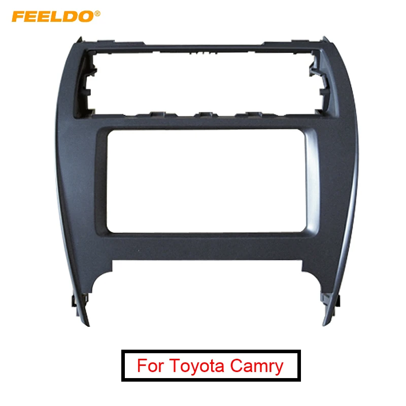 FEELDO автомобильный 2DIN Аудио Стерео Fascia рамка для Toyota Camry 2011 ~ 2015