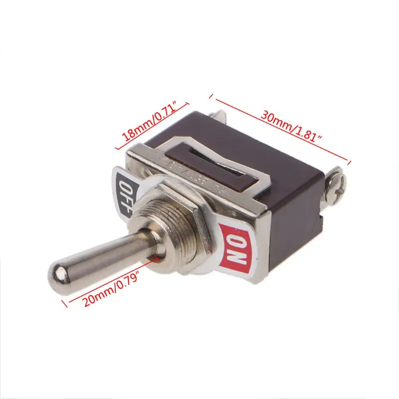 

Drop Shipping Heavy Duty SPST 2Pin 2 Terminal 10A AC 250V ON/OFF Rocker Toggle Switch E-TEN1021