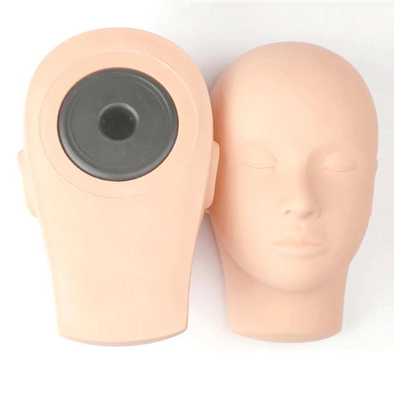 속눈썹 연장 훈련 키트 실리콘 마네킹 모델 헤드 연습, 가짜 속눈썹 연장 접목 ..
