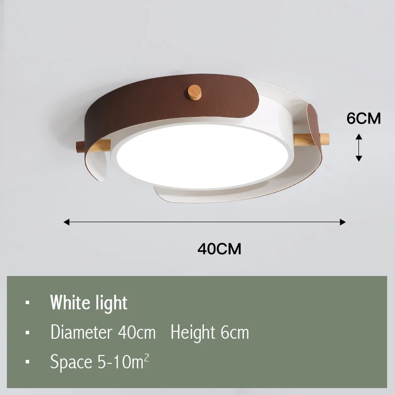 AC90-260V современные круглые деревянные потолочные светильники Светодиодный потолочный светильник для спальни гостиной украшения лампы Освещение для дома светильники - Цвет корпуса: Dia 40CM
