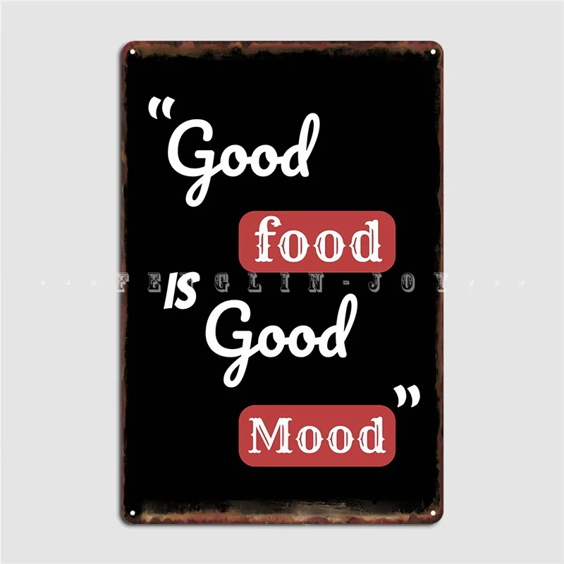 

Poster Quotes Good Food Metal Sign Pub Kitchen Retro Wall Decor Tin Sign Poster