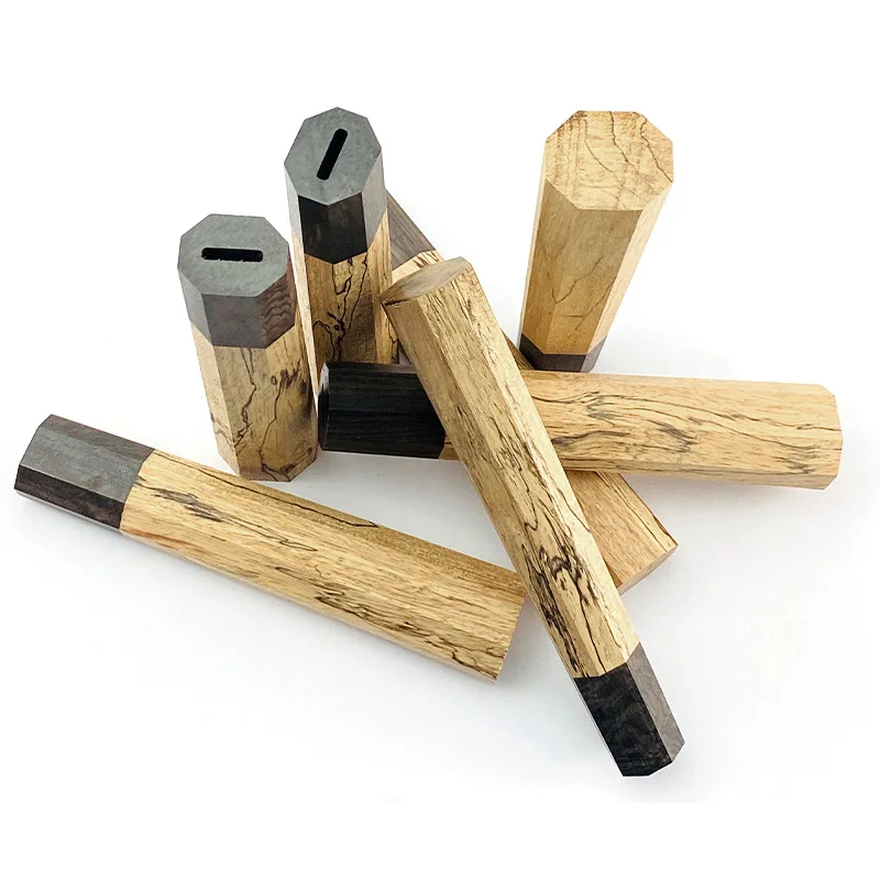 Kitchen Octagonal Knife Handle Japanese Style Chef's Cutter Wooden Grip Replacement DIY Fish Making Accessories | Инструменты